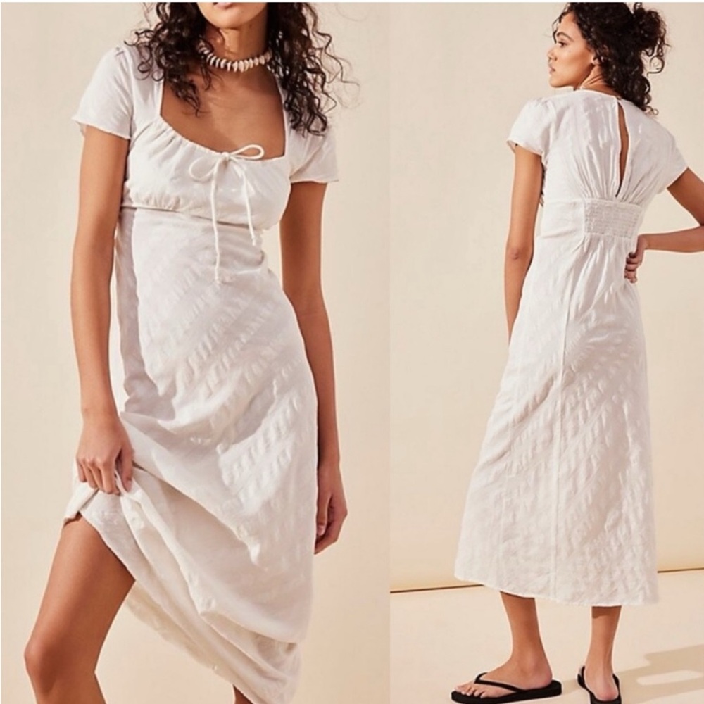 NWT Free People Natalya Solid Midi Dress